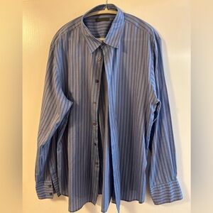 John Varvatos Striped Shirt in Blue and Red